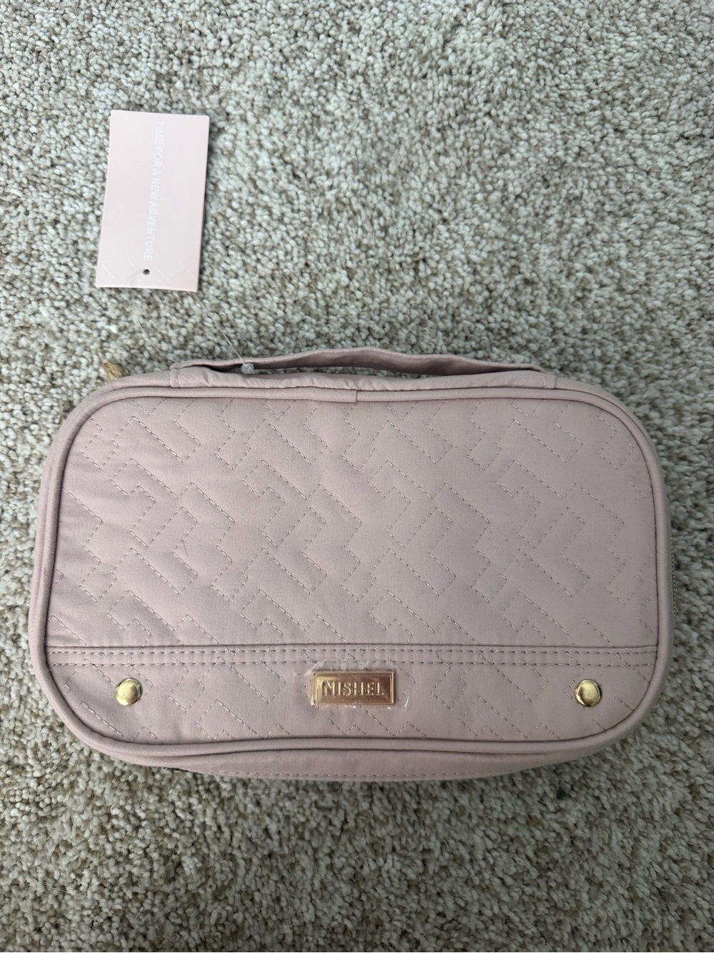 Nishel Blush Quilted Women's Cosmetic Bag